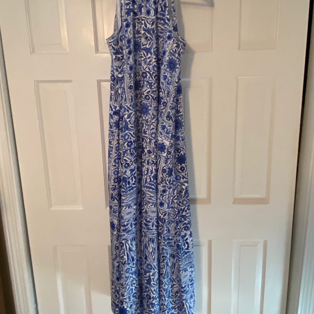 NWT Ann Taylor Blue/White midi dress
